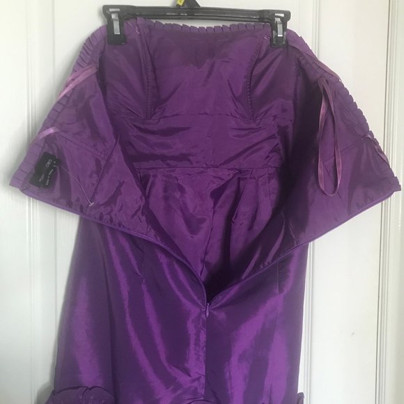 Purple Strapless Dress - Picture 4 of 5